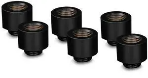 Thermal Grizzly DeltaMate MF14 Extender Fitting, Black, 6-pack Thermal Grizzly DeltaMate MF14 Extender Fitting, Black, 6-pack