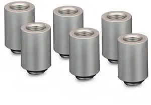 Thermal Grizzly DeltaMate MF28 Extender Fitting, Matt Nickel, 6-pack Thermal Grizzly DeltaMate MF28 Extender Fitting, Matt Nickel, 6-pack
