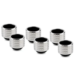 Thermal Grizzly DeltaMate HT16 Compression Fitting for Rigid Tubing, 16mm OD, Gloss Nickel, 6-pack Thermal Grizzly DeltaMate HT16 Compression Fitting for Rigid Tubing, 16mm OD, Gloss Nickel, 6-pack