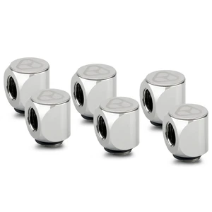 Thermal Grizzly DeltaMate 90 Degree Rotary Fitting, Gloss Nickel, 6-pack Thermal Grizzly DeltaMate 90 Degree Rotary Fitting, Gloss Nickel, 6-pack