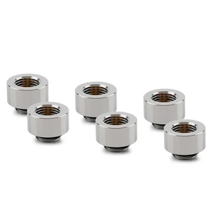 Thermal Grizzly DeltaMate MF10 Extender Fitting, Gloss Nickel, 6-pack Thermal Grizzly DeltaMate MF10 Extender Fitting, Gloss Nickel, 6-pack