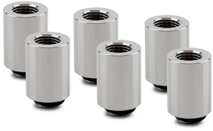 Thermal Grizzly DeltaMate MF28 Extender Fitting, Gloss Nickel, 6-pack Thermal Grizzly DeltaMate MF28 Extender Fitting, Gloss Nickel, 6-pack