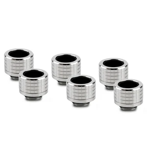 Thermal Grizzly DeltaMate HT14 Compression Fitting for Rigid Tubing, 14mm OD, Gloss Nickel, 6-pack Thermal Grizzly DeltaMate HT14 Compression Fitting for Rigid Tubing, 14mm OD, Gloss Nickel, 6-pack