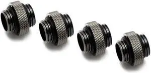 XSPC G1/4" 5mm Male to Male Fitting, Black Chrome, 4-pack XSPC G1/4" 5mm Male to Male Fitting, Black Chrome, 4-pack