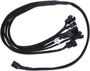 Phobya Y-cable 4Pin PWM to 6x 4Pin PWM 60cm - black