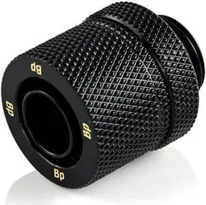 Bitspower G1/4" to 3/8" ID, 1/2" OD Compression Fitting for Soft Tubing, CC2 Ultimate, Matte Black