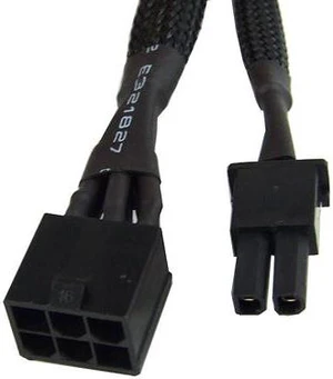 PCI-E power adaptor 6pin -> 8pin PCI-E (or 6pin + 2) 30cm - black PCI-E power adaptor 6pin -> 8pin PCI-E (or 6pin + 2) 30cm - black