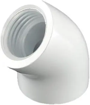 Bitspower G1/4" Female to Female Extender Fitting, 45 Degree Angle, Deluxe White