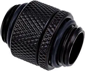Alphacool Eiszapfen G1/4" Male to Male 10mm Extender Fitting, Rotary, Deep Black