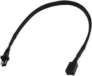 Phobya 3-Pin Fan Extension Cable - 30cm | Black (81028)