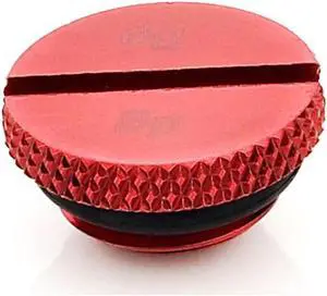 Bitspower G1/4" Low-Profile Stop Fitting, Deep Blood Red
