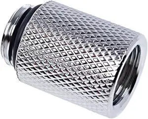 Alphacool Eiszapfen G1/4" Male to Female 20mm Extender Fitting, Chrome Alphacool Eiszapfen G1/4" Male to Female 20mm Extender Fitting, Chrome