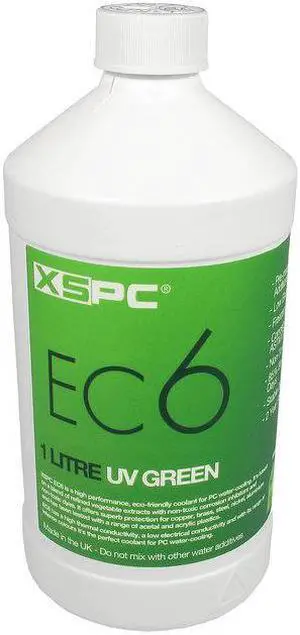 XSPC EC6 High Performance Premix PC Coolant, Translucent, 1000 mL, UV Green
