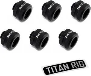 XSPC G1/4" to 10mm ID, 14mm OD Rigid Tubing Fitting, Matte Black, 6-pack XSPC G1/4" to 10mm ID, 14mm OD Rigid Tubing Fitting, Matte Black, 6-pack