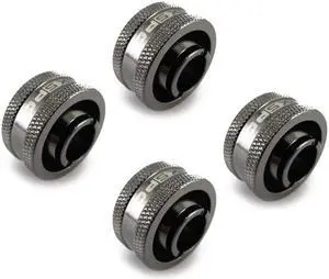 XSPC G1/4" to 1/2" ID, 3/4" OD Compression Fitting V2 for Soft Tubing, Black Chrome, 4-pack XSPC G1/4" to 1/2" ID, 3/4" OD Compression Fitting V2 for Soft Tubing, Black Chrome, 4-pack