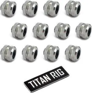 XSPC G1/4" to 10mm ID, 14mm OD Rigid Tubing Fitting, Chrome, 12-pack XSPC G1/4" to 10mm ID, 14mm OD Rigid Tubing Fitting, Chrome, 12-pack
