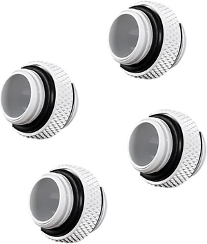 Bitspower G1/4" 5mm Male to Male Fitting, Deluxe White, 4-pack Bitspower G1/4" 5mm Male to Male Fitting, Deluxe White, 4-pack