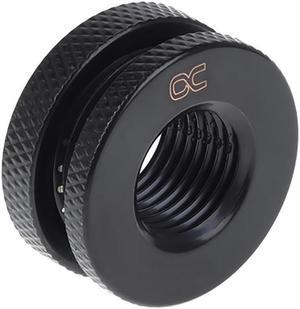 Alphacool G1/4" Bulkhead Connector Fitting, Short Version, Deep Black