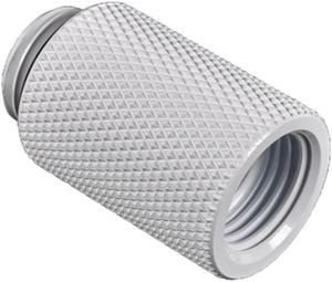 Bitspower G1/4" Male to Female Extender Fitting, 25mm, Deluxe White