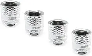 XSPC G1/4" Male to Female Rotary Fitting, Chrome, 4-pack XSPC G1/4" Male to Female Rotary Fitting, Chrome, 4-pack