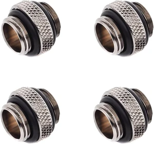 Bitspower G1/4" 5mm Male to Male Fitting, Black Sparkle, 4-pack Bitspower G1/4" 5mm Male to Male Fitting, Black Sparkle, 4-pack