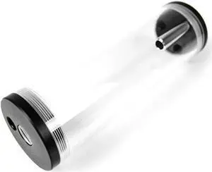 Barrow Reservoir with Acrylic Tube, 65 x 220mm Tube Size, Clear Tube, Black POM