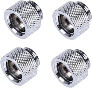 Alphacool HF G1/4" Male to Female Extender Fitting, 10mm, Chrome, 4-pack Alphacool HF G1/4" Male to Female Extender Fitting, 10mm, Chrome, 4-pack