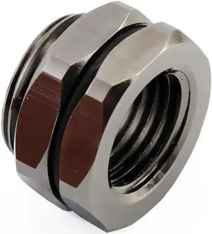 XSPC G1/4" to G1/4" Bulkhead, Black Chrome