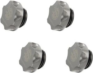 Bitspower Premium G1/4" Stop Fitting, Black Sparkle, 4-pack