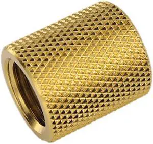 Bitspower G1/4" Female to Female Extender, 20mm, True Brass