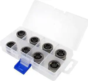 XSPC G1/4" to 3/8" ID, 5/8" OD Compression Fitting V2 for Soft Tubing, Black Chrome, 8-pack XSPC G1/4" to 3/8" ID, 5/8" OD Compression Fitting V2 for Soft Tubing, Black Chrome, 8-pack