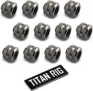 XSPC G1/4" to 10mm ID, 14mm OD Rigid Tubing Fitting, Black Chrome, 12-pack XSPC G1/4" to 10mm ID, 14mm OD Rigid Tubing Fitting, Black Chrome, 12-pack