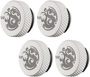 Bitspower G1/4" Stop Fitting V2, Deluxe White, 4-pack