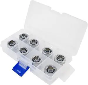 XSPC G1/4" to 3/8" ID, 5/8" OD Compression Fitting V2 for Soft Tubing, Chrome, 8-pack XSPC G1/4" to 3/8" ID, 5/8" OD Compression Fitting V2 for Soft Tubing, Chrome, 8-pack
