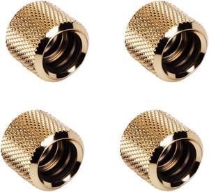 Barrow 12mm Hard Tubing Extender Fitting, Gold, 4-pack