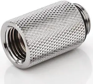 Bitspower G1/4" Male to Female Extender Fitting, 25mm, Silver Shining