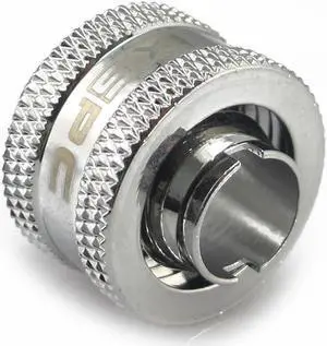 XSPC G1/4" to 3/8" ID, 1/2" OD Compression Fitting V2 for Soft Tubing, Chrome XSPC G1/4" to 3/8" ID, 1/2" OD Compression Fitting V2 for Soft Tubing, Chrome