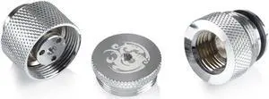 Bitspower Water Exhaust Fitting, Silver Shining