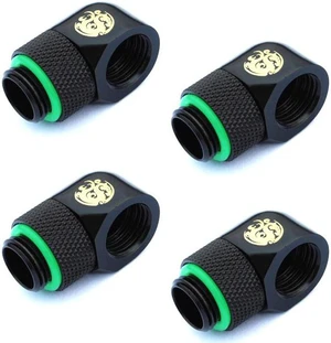 Bitspower G1/4" Male to Female Extender Fitting, 90 Degree Rotary, Matte Black, 4-pack Bitspower G1/4" Male to Female Extender Fitting, 90 Degree Rotary, Matte Black, 4-pack