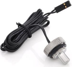 Bitspower G1/4" Temperature Sensor Stop Fitting, Silver Shining