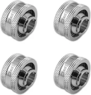 XSPC G1/4" to 1/2" ID, 3/4" OD Compression Fitting V2 for Soft Tubing, Chrome, 4-pack XSPC G1/4" to 1/2" ID, 3/4" OD Compression Fitting V2 for Soft Tubing, Chrome, 4-pack