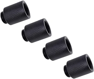 Alphacool Eiszapfen G1/4" Male to Female 20mm Extender Fitting, Deep Black, 4-pack Alphacool Eiszapfen G1/4" Male to Female 20mm Extender Fitting, Deep Black, 4-pack