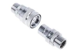 Alphacool Eiszapfen HF Quick Release Connector Kit with Double Bulkhead G1/4" Inner Thread, Chrome