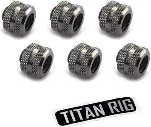 XSPC G1/4" to 10mm ID, 14mm OD Rigid Tubing Fitting, Black Chrome, 6-pack XSPC G1/4" to 10mm ID, 14mm OD Rigid Tubing Fitting, Black Chrome, 6-pack