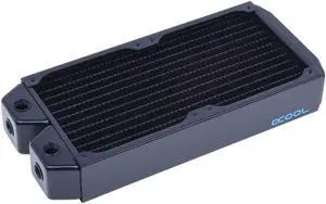Alphacool NexXxos XT45 Full Copper Radiator 240, 120mm x 2, Dual Fan, Black