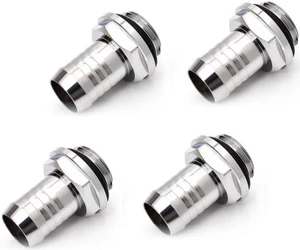 Bitspower G1/4" to 3/8" Barb Fitting for Soft Tubing, Silver Shining, 4-pack Bitspower G1/4" to 3/8" Barb Fitting for Soft Tubing, Silver Shining, 4-pack
