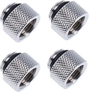 Alphacool Eiszapfen G1/4" Male to Female 10mm Extender Fitting, Chrome, 4-pack Alphacool Eiszapfen G1/4" Male to Female 10mm Extender Fitting, Chrome, 4-pack