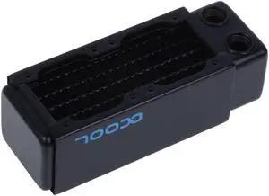 Alphacool NexXxos XT45 Full Copper Radiator 100, 50mm x 2, Dual Fan, Black