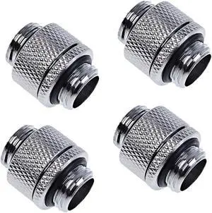 Alphacool Eiszapfen G1/4" Male to Male 10mm Extender Fitting, Rotary, Chrome, 4-pack Alphacool Eiszapfen G1/4" Male to Male 10mm Extender Fitting, Rotary, Chrome, 4-pack