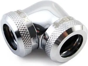 XSPC 10mm ID, 14mm OD Rigid Tubing 90 Degree Elbow Fitting, Chrome XSPC 10mm ID, 14mm OD Rigid Tubing 90 Degree Elbow Fitting, Chrome